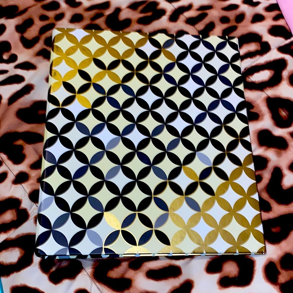 Erin Condren gold pattern 3 ring binder